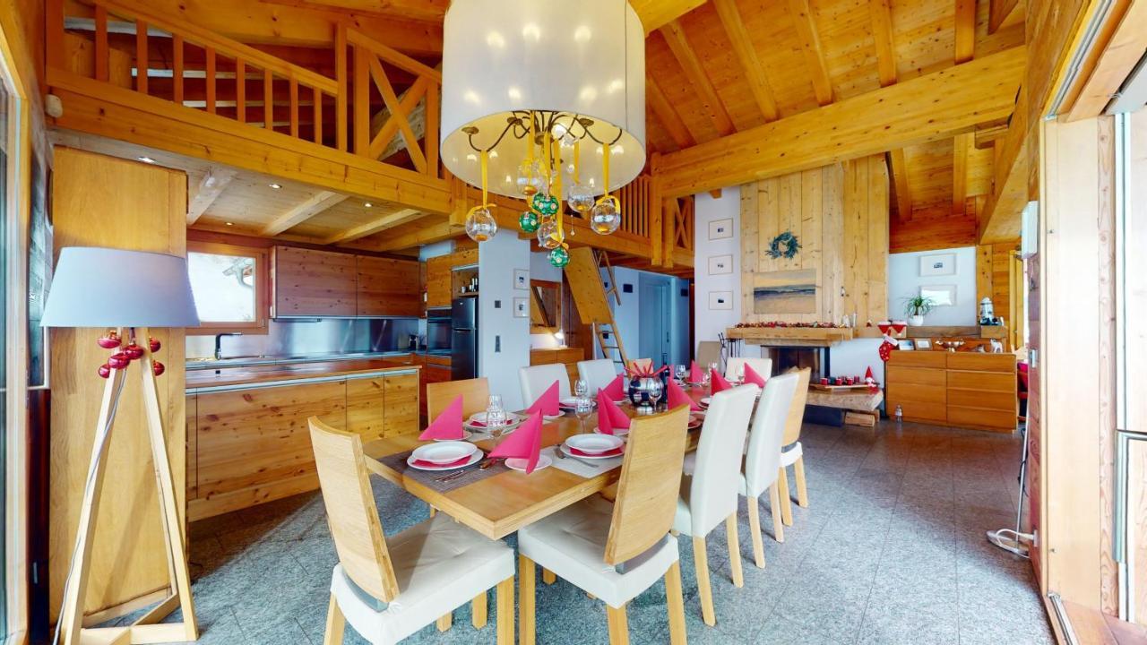 Etoiles Des Neiges Luxe & Jacuzzi Chalet 12 Pers By Alpvision Residences Heremence Ngoại thất bức ảnh