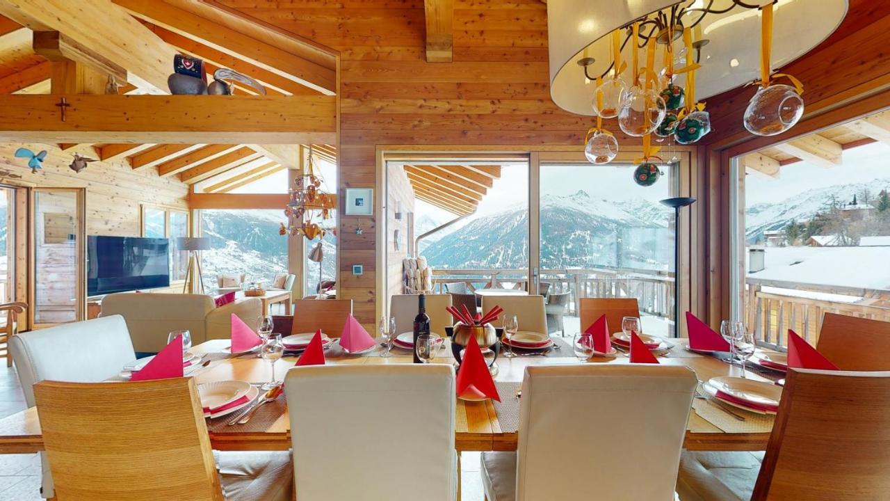 Etoiles Des Neiges Luxe & Jacuzzi Chalet 12 Pers By Alpvision Residences Heremence Ngoại thất bức ảnh
